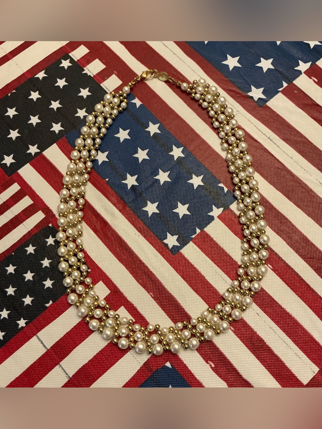 Napier Gold-Tone Cluster Pearl Necklace